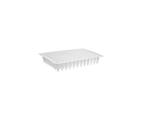 96ウェルPCRプレート 0.2ml スカートなし フラットトップ 透明 1ケース（25個×4パック入）画像