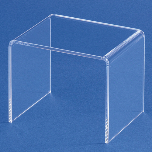 ｱｸﾘﾙｺの字型ﾃﾞｨｽﾌﾟﾚｲ 透明 W100×D80×H80mm 1組(2個)画像