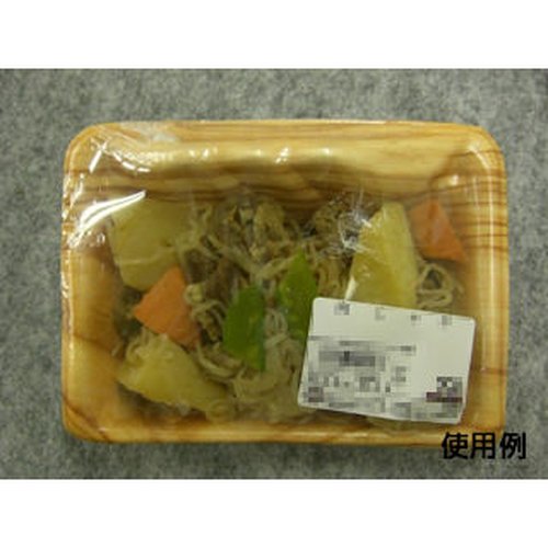 刺身容器 みやま 17-12 木理BR 中央化学 透明な容器に入った、新鮮な刺身が並べられている様子