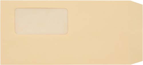 長６　窓付封筒テープのり付き　クラフト　１００枚画像