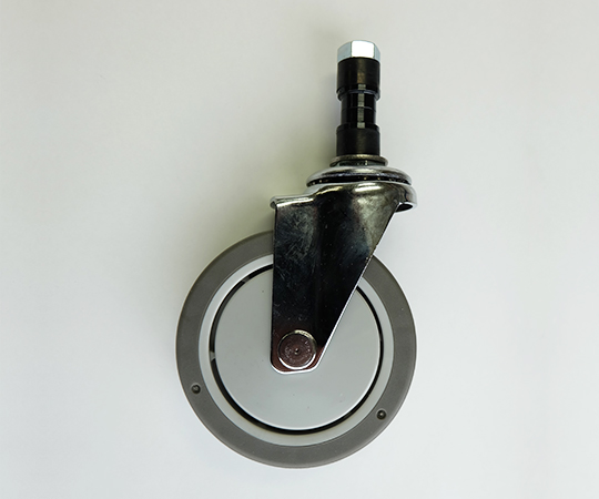 キャスター ゴム止め式 23mm用 グレー φ100mmストッパー無
