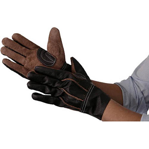 牛本革製手袋 ﾌﾞﾗｳﾝ L 1双画像