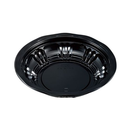 どんぶり容器 CY-丼 大N 黒本体 エフピコチューパ 黒いどんぶり容器が正面から見える状態