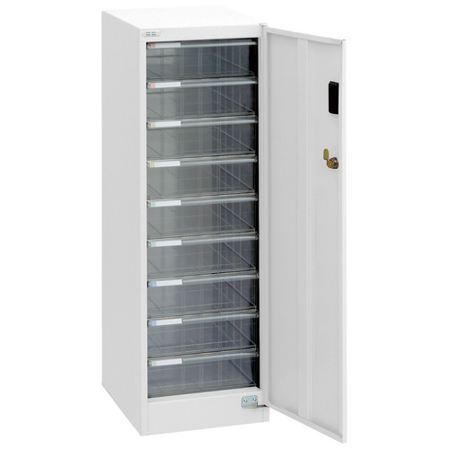 ｱﾊﾞﾝﾃV2 ｾｷｭﾘﾃｨﾌﾛｱｹｰｽ ｶｷﾞ付 A4ﾀﾃ 深型9段 白 1台画像