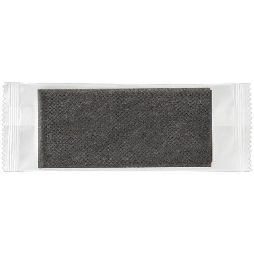 HEIKO 不織布おしぼり 平 黒 約180×220mm 1ﾊﾟｯｸ(100枚)画像