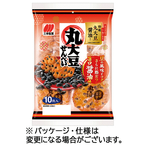 丸大豆せんべい 旨口醤油味 1ﾊﾟｯｸ(120枚:10枚×12ﾊﾟｯｸ)画像