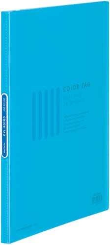 クリヤーブックカラータグ　Ａ４縦２０Ｐ　薄青１０冊画像