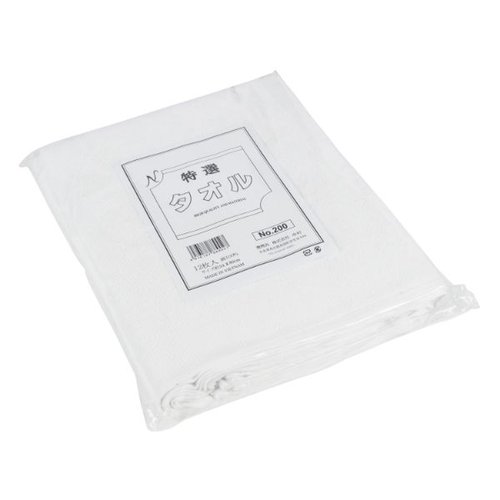 白タオル 200匁ポリ入 12P画像