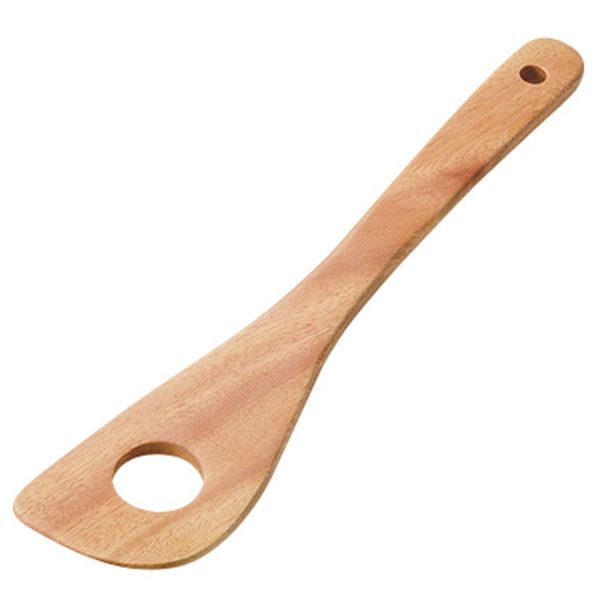 調理用品　ウッドブレス　クッキングへら(穴明)　パール金属画像