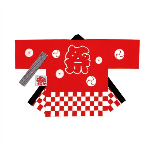 イベントグッズ 40-3117 祭袢天 市松赤 大人 Lサイズ ササガワ画像