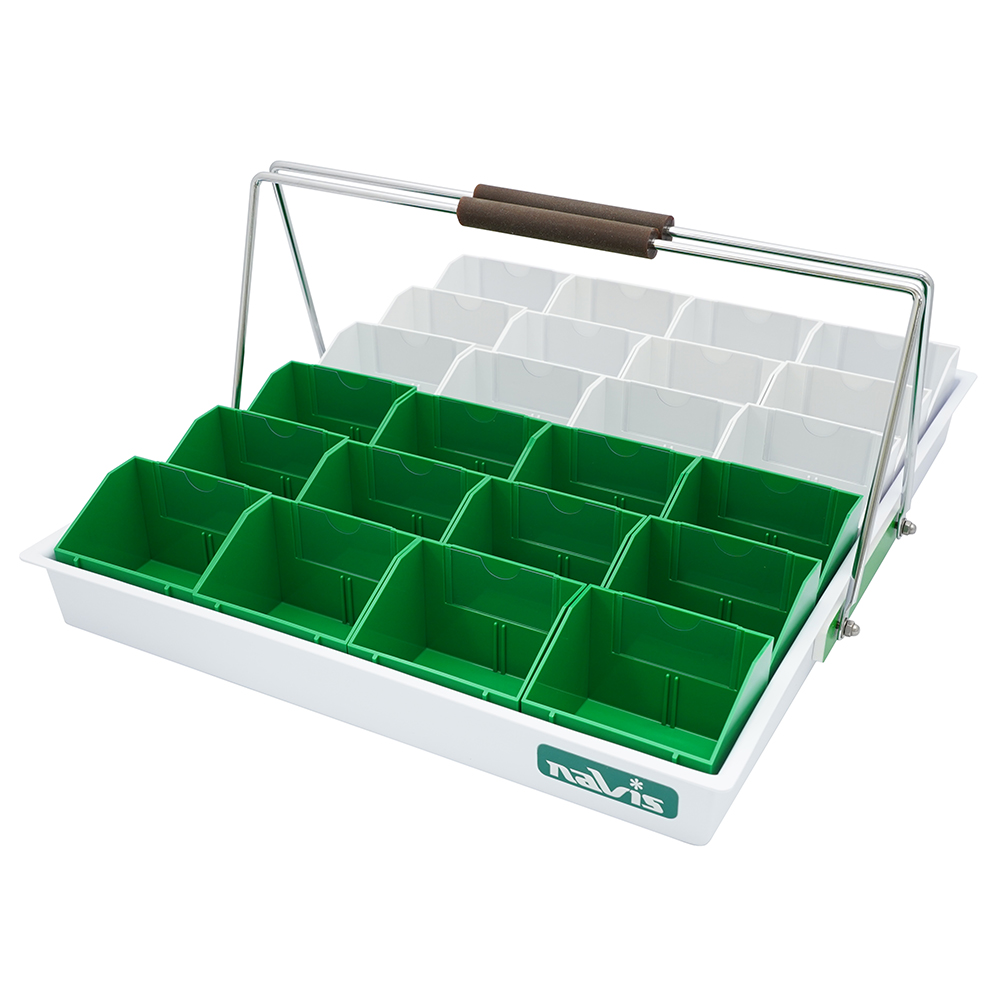 散薬用トレー 24人用 緑･白 (Nケースタイプ)画像