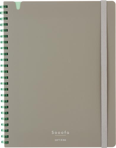 ソフトリングノートスーファ方眼罫Ａ５変形　灰×５画像