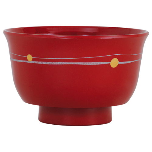 汁椀 遊水玉 朱 1個画像