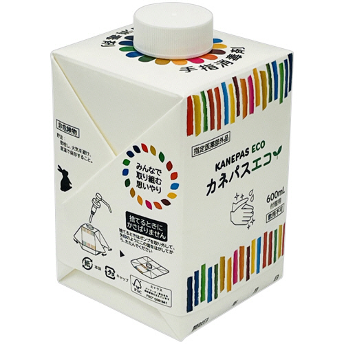 手指消毒剤 ｶﾈﾊﾟｽｴｺ 付替用 600ml 1本