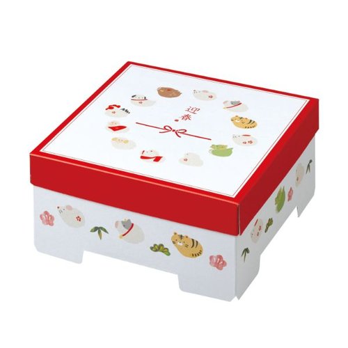 贈答箱 19-1516 お重箱 迎春 ヤマニパッケージ [ケース販売]