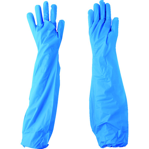 エステー　ＮＯ９４４ポリエチレン使い切り手袋ロングタイプブルー　（３０枚入）画像