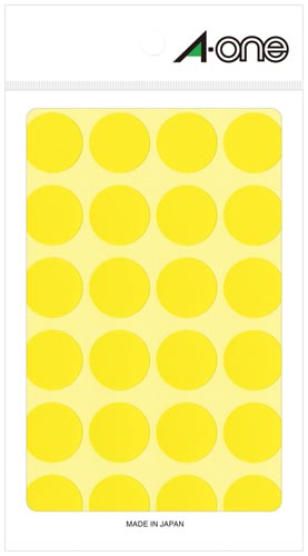 カラーラベル　丸型　２０ｍｍ径　黄画像