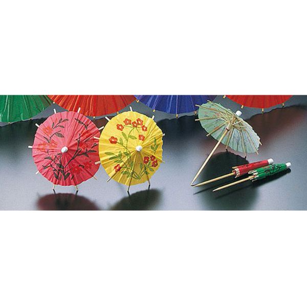 弁当飾り 飾り番傘(特小)各色混合 144本入 ヤマコー画像