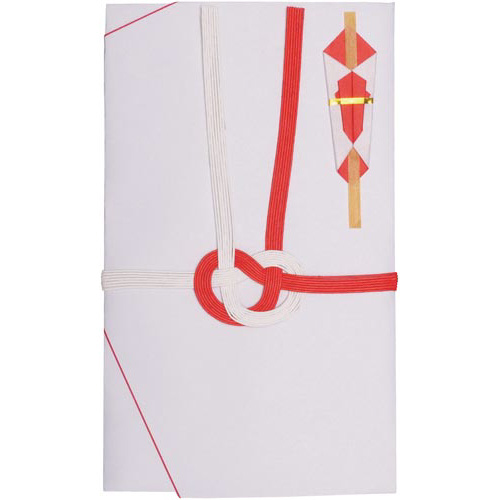 祝儀袋　御祝　大阪折赤白７本結切　祝字なし　５枚入画像