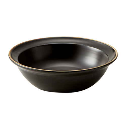 ボウル 14cm S エッジライン 陶器 食器 ブラック画像