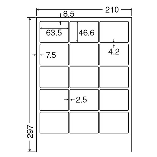ﾅﾅｸﾘｴｲﾄ ｶﾗｰﾚｰｻﾞｰﾌﾟﾘﾝﾀ用耐水光沢紙ﾗﾍﾞﾙA4 15面 1箱(400ｼｰﾄ:80ｼｰﾄ×5冊)画像