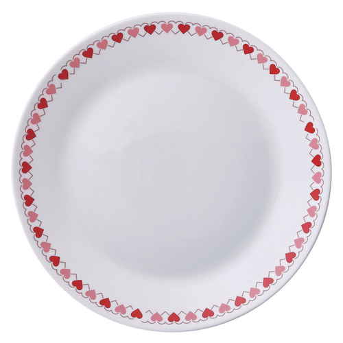 プレート 26.5cm Pyrex Milk Glass パイレックス 強化ガラス スイートハート画像