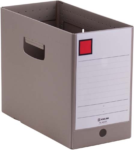 ＧボックスＰＰ　Ａ４横収納幅１５０ｍｍグレー　５個画像