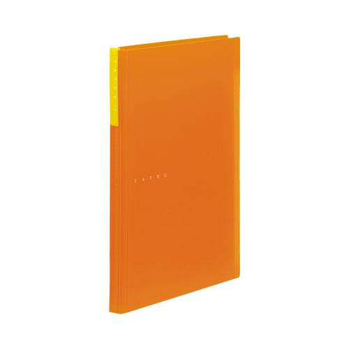 クリアーファイルタフル（透明）　Ａ４縦１０Ｐ橙×５画像