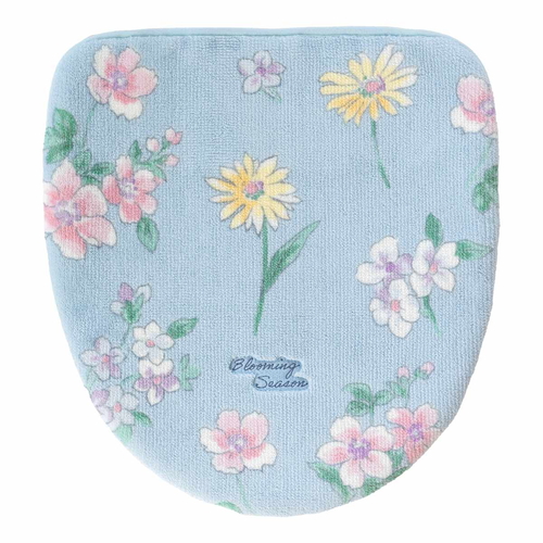 蓋カバー ブルーミングシーズン トイレフタカバー ドレニモタイプ B ブルー画像