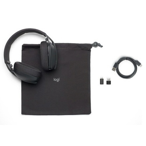 Zone　Vibe　Wirelessヘッドセット　UCバージョン　1個 ヘッドセットが無造作に置かれ、周囲にコードが広がった状態