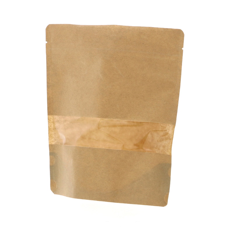 チャックスタンド袋　ＢＰ１８－２０　窓付クラフト画像