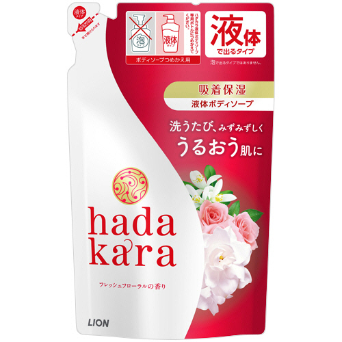 hadakaraﾎﾞﾃﾞｨｿｰﾌﾟ ﾌﾚｯｼｭﾌﾛｰﾗﾙの香り 詰替用 360mL 1ﾊﾟｯｸ画像