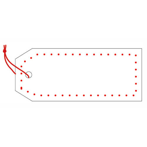 タグ無地赤６０×２５画像