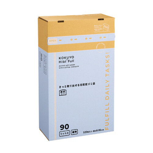 ﾋﾋﾞﾌﾙ さっと取り出せる低密度ｺﾞﾐ袋 厚手 90L 透明 1箱(120枚)画像