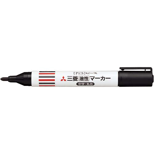 油性サインペン　ピース　中字丸芯黒10本入