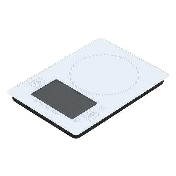 はかり 量HAKARI ガラストップデジタルキッチンスケール3.0kg用 パール金属画像