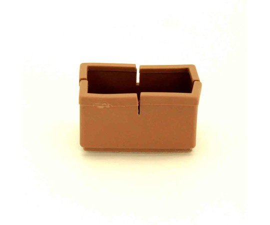 ワイドフェルトキャップ　長角脚用　24-30mm×50-55mm　薄茶　4個入画像