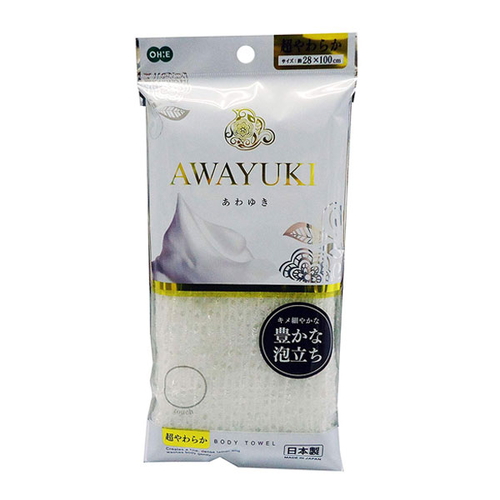 ボディタオル オーエ あわゆき ナイロンタオル 超やわらか画像