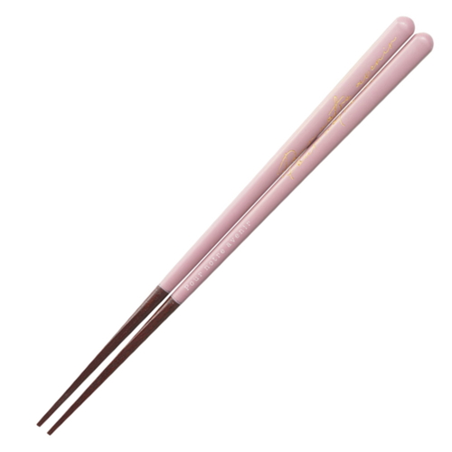 箸 23cm KAKEHASHI NATURA アベニール 先角 木製 天然木 ピンク画像