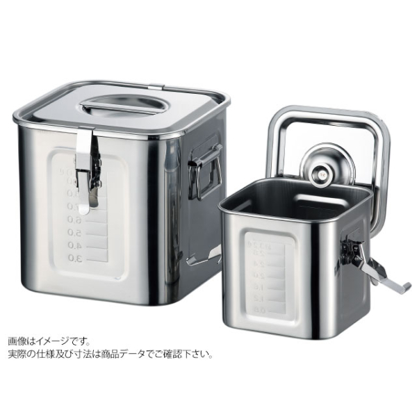 AG目盛付角キッチンポットパッキン・フック付16.5cm 手無 赤川器物製作所画像