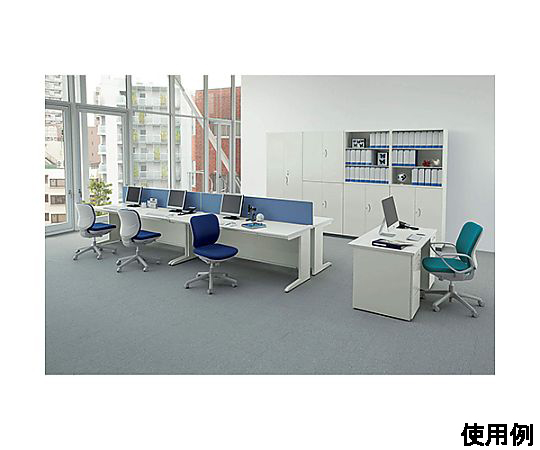 ビジネスチェアー(ティールグリーン) 背もたれと座面が一体化したデザインのオフィス向けチェア、ティールグリーンの色合いが際立つ。