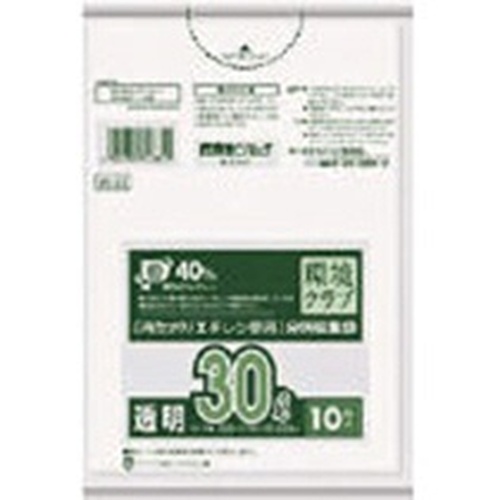 W-33環境ｸﾗﾌﾞ30L透明 1ﾊﾟｯｸ(10枚)画像
