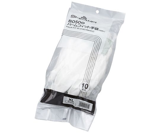 簡易包装パームフィット手袋　White　10双入　XL画像