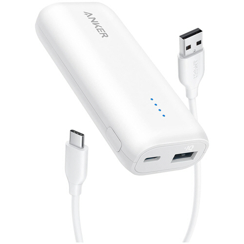 モバイルバッテリー　ANKER　321　Power　Bank(PowerCore　5200)　5200mAh　ホワイト　1個