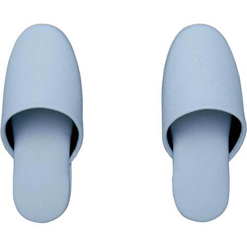 抗菌レザー調ビニールスリッパ子供ライトブルー１０足