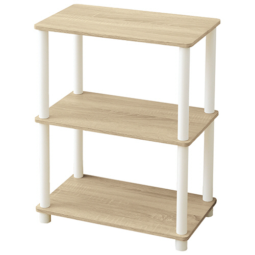 ｼｽﾃﾑﾗｯｸ 3段 幅470×奥行270×高さ635mm ｵｰｸ/ﾎﾜｲﾄ 1台