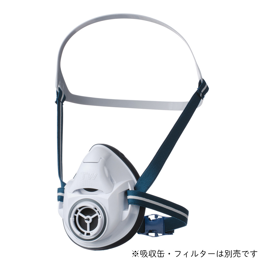 防じん・防毒両検定マスク/半面形/　Mサイズ/白磁（ホワイト）画像