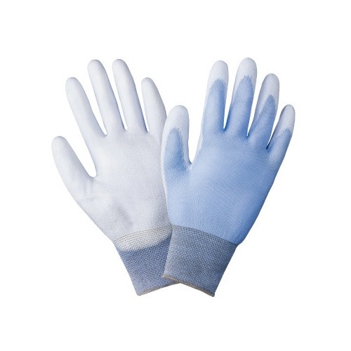 ウレタン背抜き手袋　ブルーＬ　１０双入画像