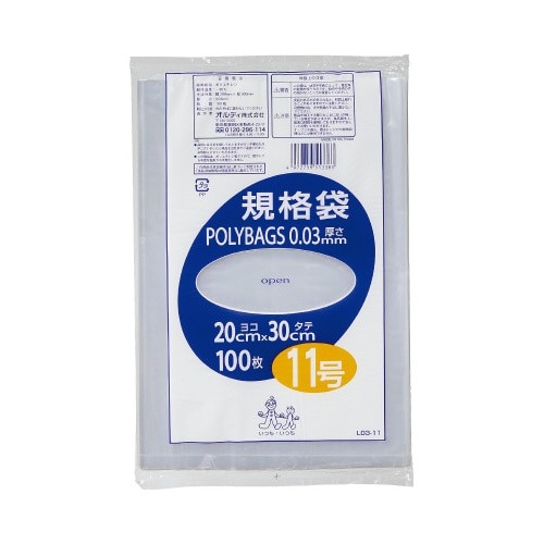 ポリバック規格袋　１１号０．０３ｍｍ１００枚入画像