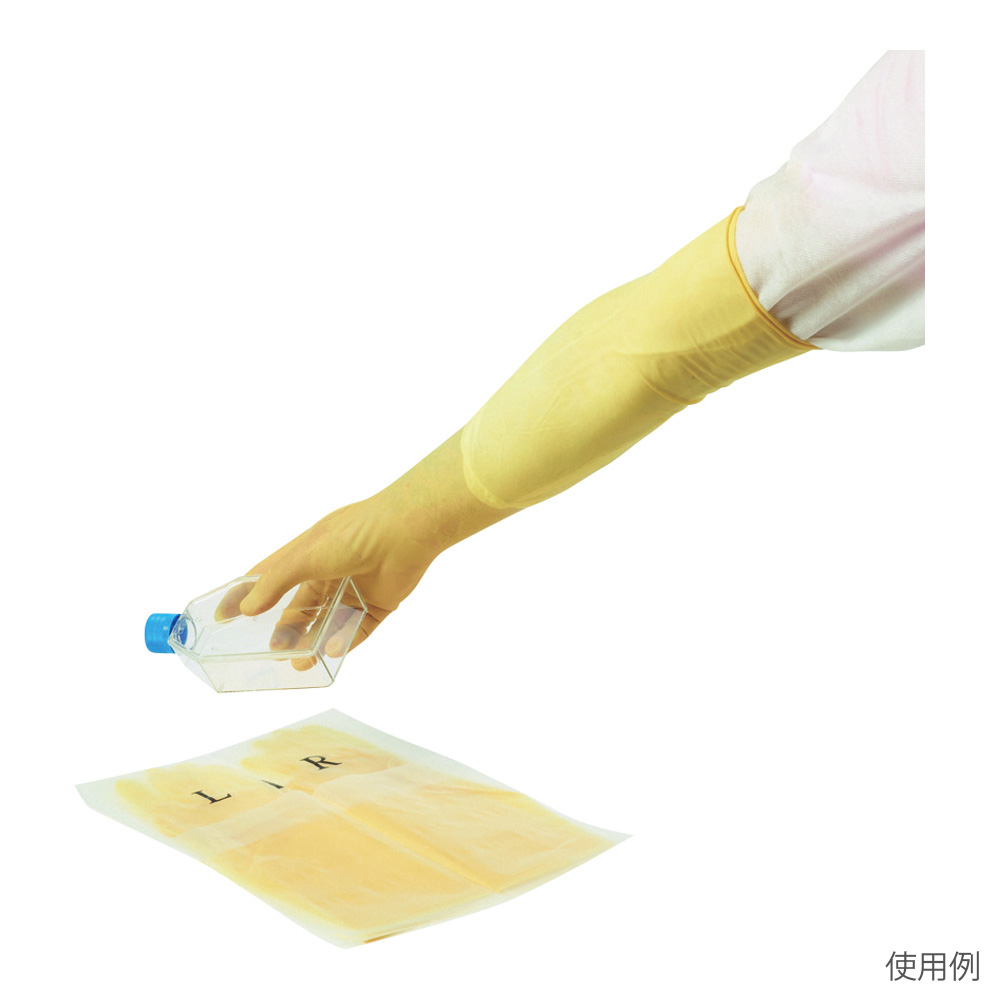 クリーンルーム用ラテックスロング手袋 600（γ線滅菌済）L画像